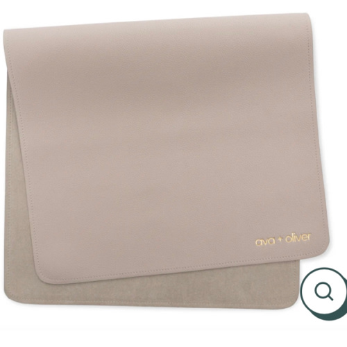 Vegan Leather Changing Mat | Grey