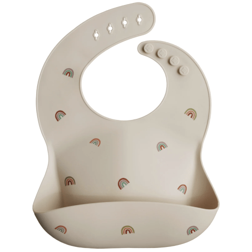 Silicone Baby Bib - Rainbows