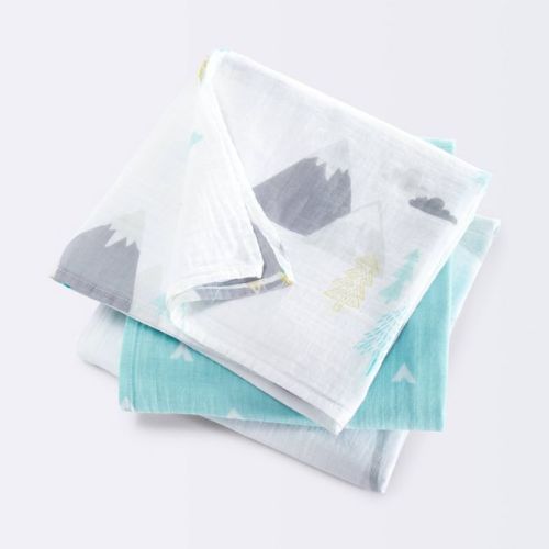 Muslin Swaddle Blankets Adventure Awaits 3pk - Cloud Island™ Light Blue
