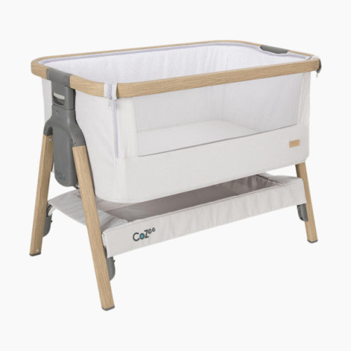 CoZee Bedside Crib - Oak/Sterling Silver