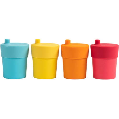 Weesprout Toddler Sippy Cups with Lids, Made with Bamboo, 10oz, Set of 4