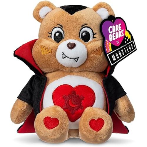 Care Bears Universal Monsters 9" Fun Size Plush - Tenderheart Bear as Dracula - Soft, Huggable Plushie, Stuffed Animal for Girls and Boys, Ages 4+