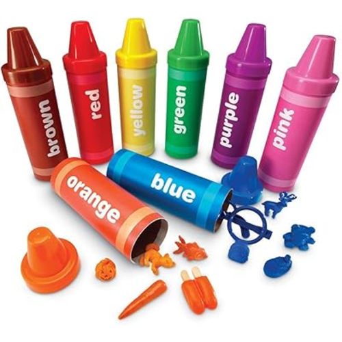 Learning Resources Rainbow Sorting Crayons - 56 Pieces, Ages 3+ Kids Crayons, Early Color Recognition & Sorting, Toddler Sort and Stacking Toys