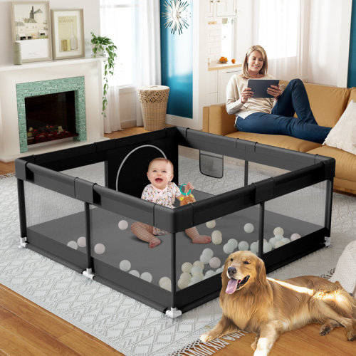 Uanlauo Baby Playpen, Playpen for Babies & Toddlers, 47 x 47" Small Baby Play Pen "& Reviews" | Wayfair