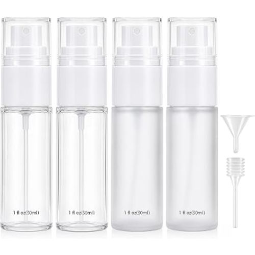 YIERSO Refillable Spray Bottles 1oz 30ml 4-Pack Small Travel Bottle
