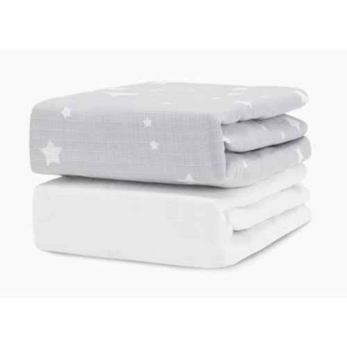 Breathable, Organic Cotton Sheets (2-pack) - Standard / Twilight Stardust & White