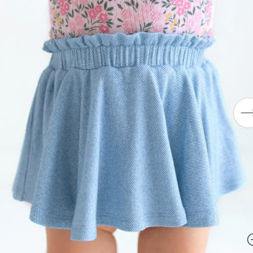 Denim Blue Toddler Girl Bummies | Light Blue Denim