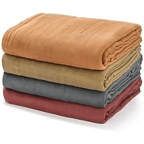 Ankyle Soft Muslin Swaddle Blankets, Baby Swaddle Wrap for Smart Baby, 4-Pack Skin-Friendly and Breathable Baby Blankets for Newborns,Newborns and Baby Essentials (Brown)