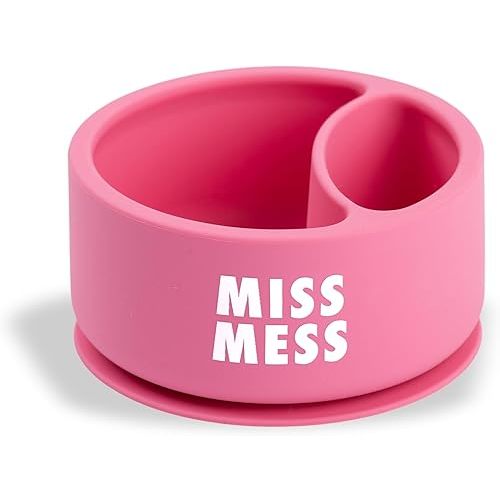 Silicone Suction Bowl for Toddlers and Babies by Bella Tunno, Food Grade BPA Free Silicone, Non Slip Suction Base, Microwave & Dishwasher Safe, Ideal Baby-Led Weaning & Self Feeding Bowl, Miss Mess