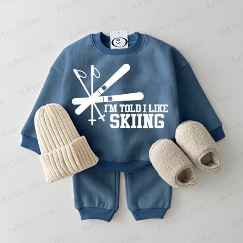 I'M TOLD I LIKE SKIING Baby Sweatsuit 2-piece Set