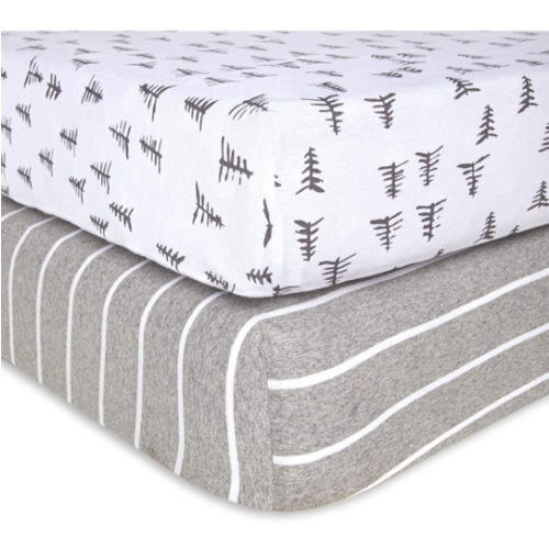 Amazon.com : Burt's Bees Baby - Fitted Crib Sheets, 2-Pack, Boys & Unisex 100% Organic Cotton Crib Sheet for Standard Crib and Toddler Mattresses (Pine Forest) : Baby