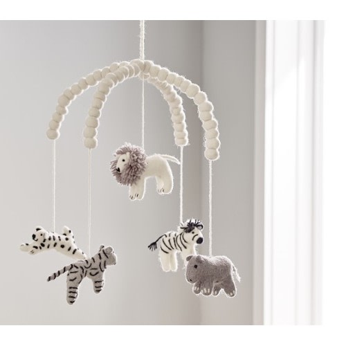 Safari Animals Felted Ceiling Mobile