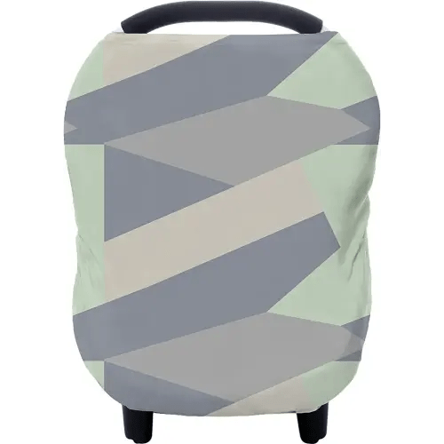 Carseat Cover Boy and Girls - Multi-use Nursing Car Seat Canopy Cover for Breastfeeding, Infant Stroller Cover, High Chair Cover (Baby Green)