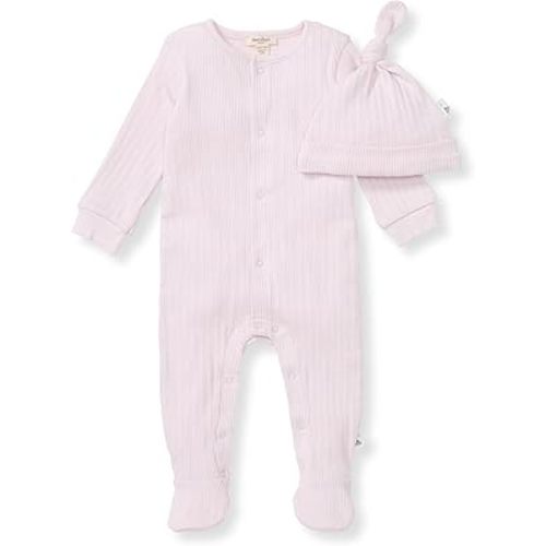 Burt's Bees Baby Baby Girls Jumpsuit, 100% Organic Cotton One-piece Outfit Coverall With Hat