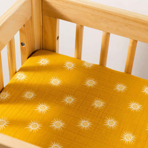 Babyletto All-Stages Bassinet Sheet in GOTS Certified Organic Muslin Cotton