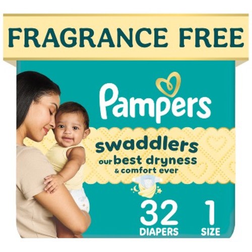 Pampers Swaddlers Sensitive Disposable Diapers - Size 1 - 32ct