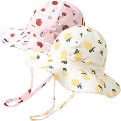 FURTALK Baby Sun Hat Summer Beach Hats with UPF 50+ Sun Protection Wide Brim for Baby Toddler Sun Hat Cap