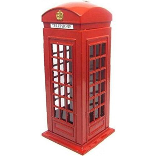 Red Telephone Booth Piggy Bank, London Piggy Bank,Postal Money Pot Strange New Creative Safe Coin Money Box. (Original Version)