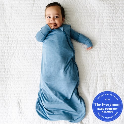 Little Sleepies Heather Blue Sleepy Bag, Size 0-6mo, TOG 1.5