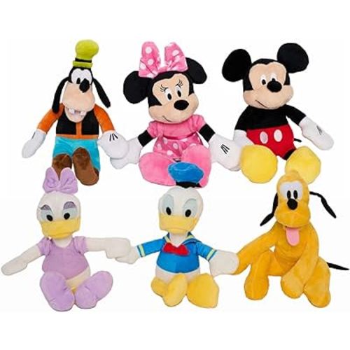 KIDS PREFERRED Disney Friends 6 Pack Plush Toys Set with Hand Fasteners