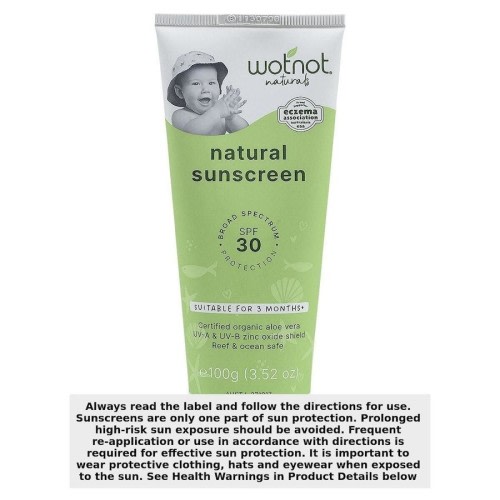 Wotnot Natural Sunscreen for Babies SPF30 100g