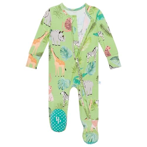 Posh Peanut Baby Boy Footie Pajamas - Soft Viscose Made from Bamboo 2 Way Zipper Sleepers & Onesies