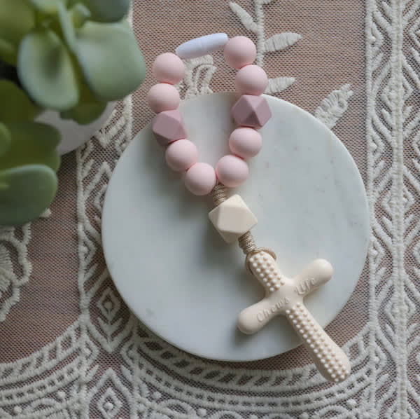 Silicone Decade Teething Rosaries - Esther - Chews Life