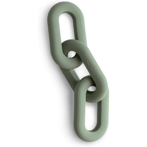 mushie Silicone Baby Links Teether Toy (Dried Thyme)