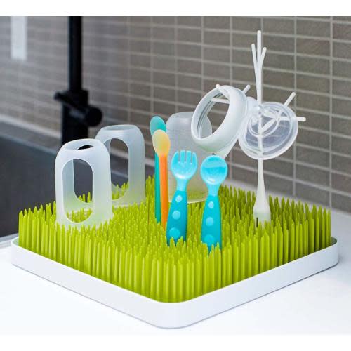 Boon Lawn Countertop Baby Bottle Drying Rack Bundle - Includes Lawn w/ Antimicrobial Tray, Twig, and Stem