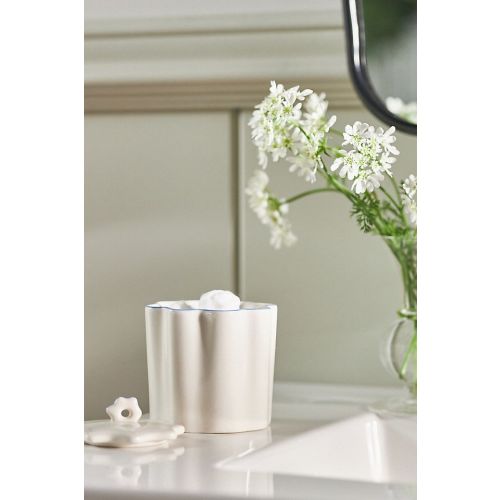 Le Marais Scalloped Blue Bath Jar