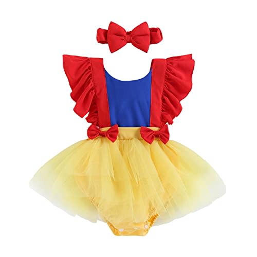 One opening Newborn Baby Girl Princess Ruffles Bodysuits Rompers Backless Patchwork Baby Girl Summer Clothes+Headband