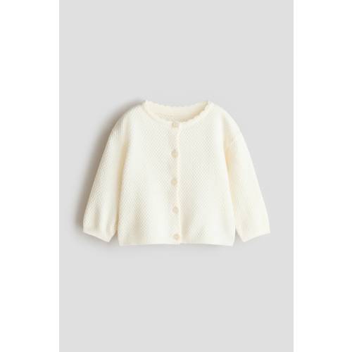 TEXTURED COTTON-KNIT CARDIGAN
