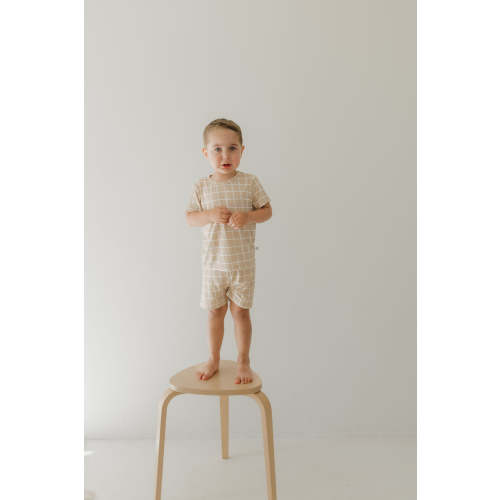 Bamboo Short Set | Grid – forever french baby