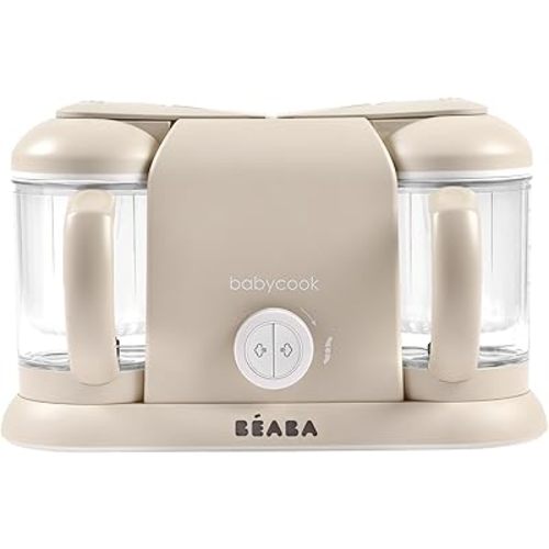 BEABA Babycook Duo 4 in 1 Baby Food Maker, Baby Food Processor, Baby Food Blender Baby Food Steamer, Make Fresh Healthy Baby Food at Home, 9.1 Cup Capacity, Makes 54 Servings in 20 Mins, Oat