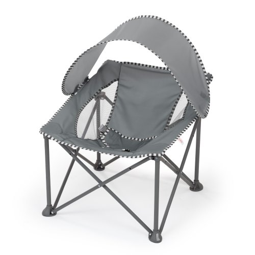 Bright Starts Portable Travel Seat 28-in Gray Kids Camping Chair