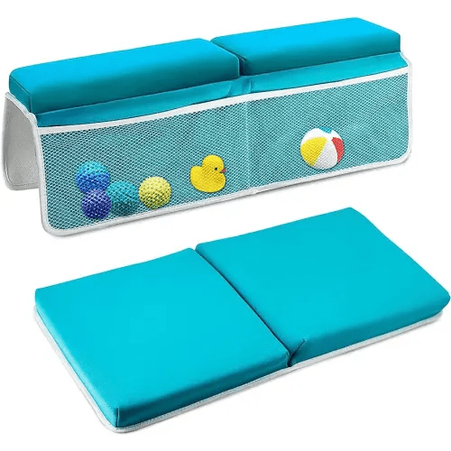 Baby Bath Kneeler and Elbow Rest Pad Set, Bathtub Kneeling Pad for Toddler, Baby Accessories for Bath, Relieve Your Knees and Elbows