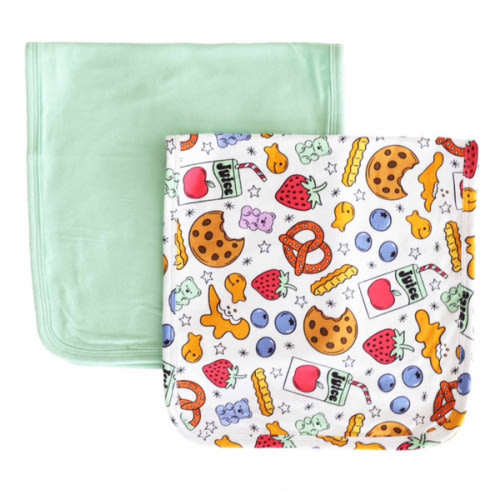 Snack Time 2pc Burp Cloth Set