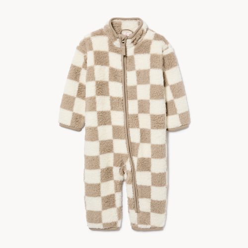 Baby Boys' Teddy Fleece Printed Romper