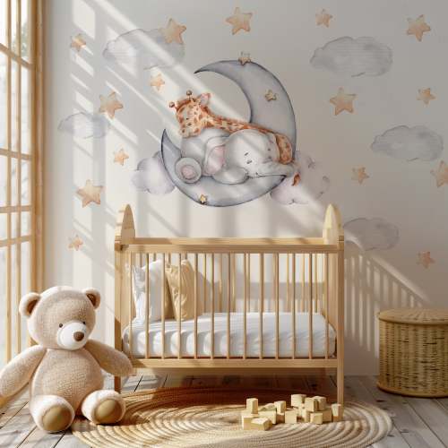 Elephant & Giraffe on the Moon