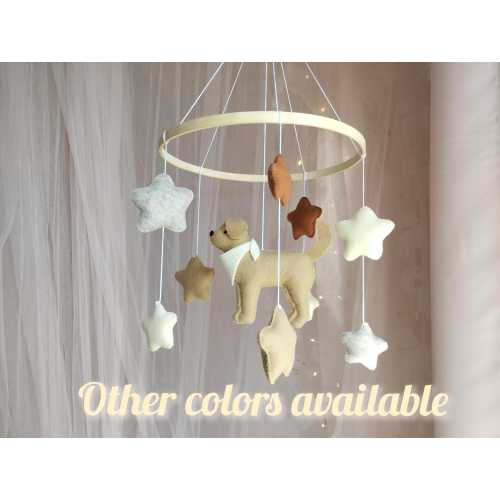 Goldendoodle baby mobile, Doodle nursery mobile, Goldendoodle mobile, Dog nursery decor, Dog crib mobile, Goldendoodle Nursery Decor, P#8