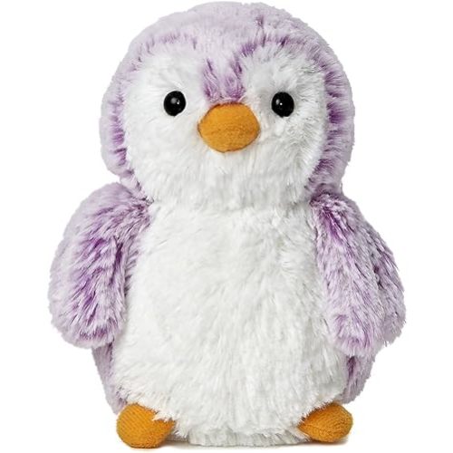 Aurora® Playful Pompom Penguin™ Brights Stuffed Animal - Vibrant Companions - Endless Fun - Violet 6 Inches