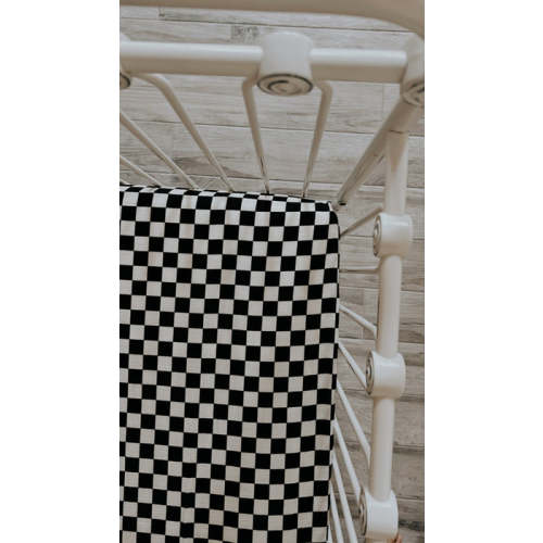forever french Crib Sheet | Black Checkered — buybuy BABY
