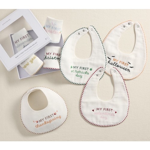Baby's First Milestone Bib Set of 8