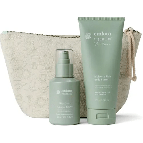 endota Organics Nurture Belly Bliss Duo Pack, a bundle of two favourites from our Organics Nurture range to nourish and protect pregnant and postpartum bellies and bodies.