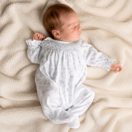 Baby Girl Bishop Smocked Footie - Pima Cotton - Eloise's Classics – Magnolia Baby