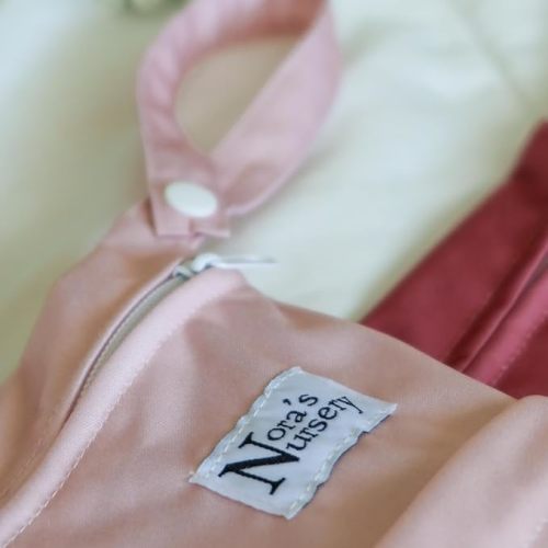 Nora's Nursery Wet Dry Bags with Two Zippered Pockets - Reusable and Washable for Swimming, Travel, Beach, Pool, Daycare, Cloth Diapers, Toiletries, and Wet Swimsuits - 11x15, Rose - 2-Pack
