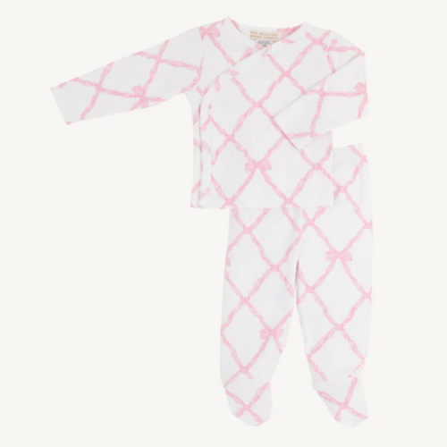 Cameron Cross-Front Set - Palm Beach Pink Gingham