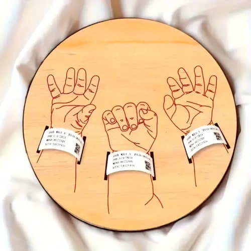 engraved wooden birth bracelet holder perfect keepsake - Temu