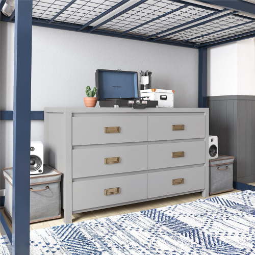 Haven 6-Drawer Kids' Dresser, Dove Gray