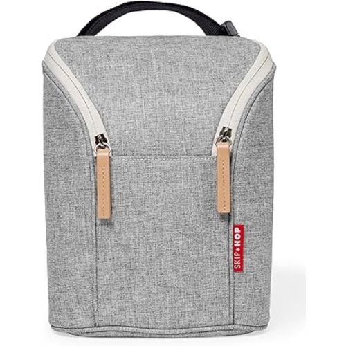 Skip Hop Baby Bottle Bag, Grab & Go, Grey Melange